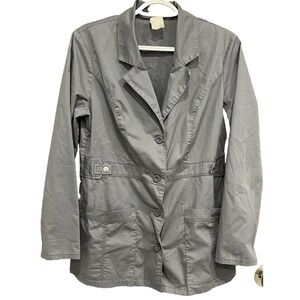 Dickies Womens S Gray Blazer Jacket Career Wear Business Casual Work Office Coat